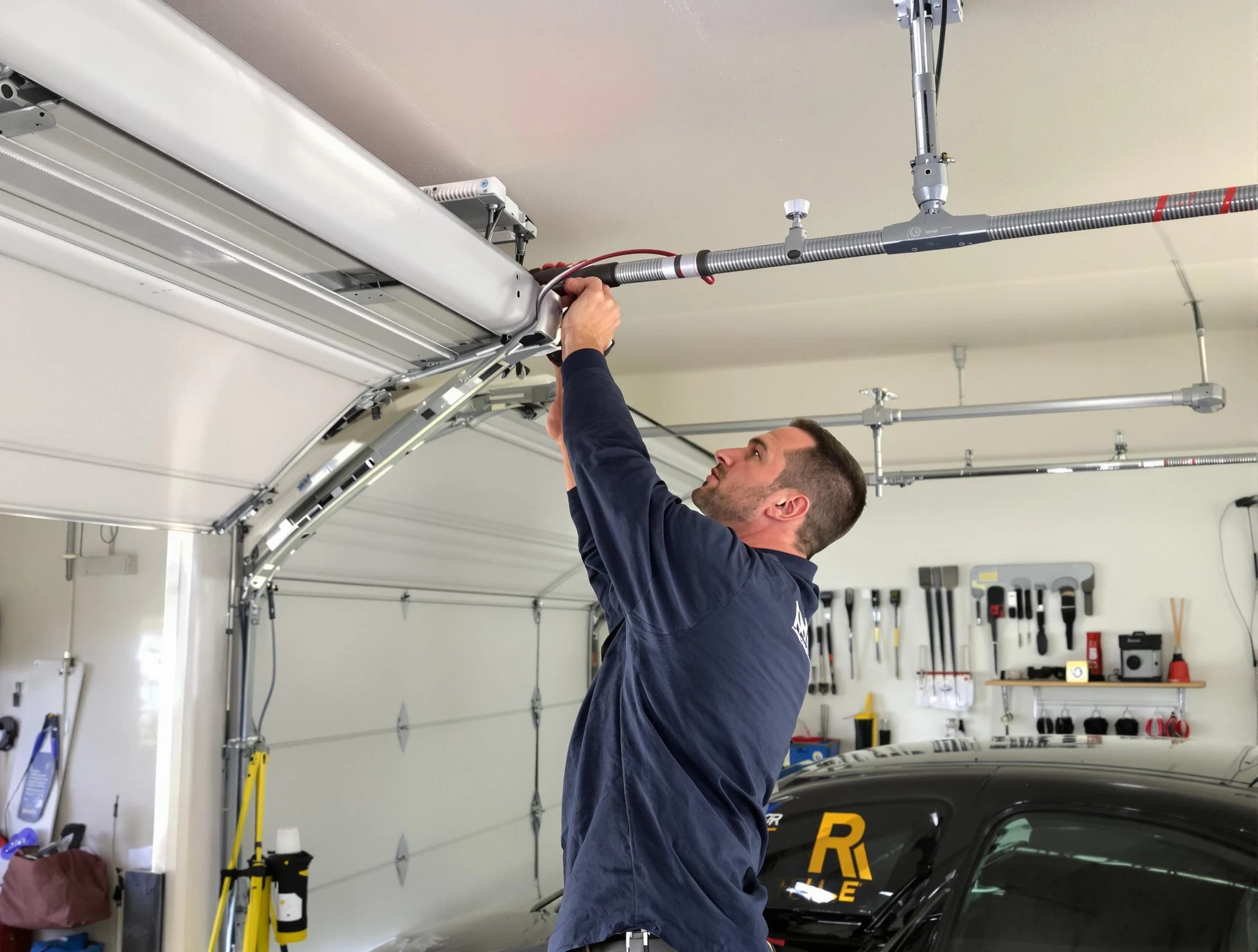 Paterson Garage Door Repair technician performing garage door cable repair in Paterson