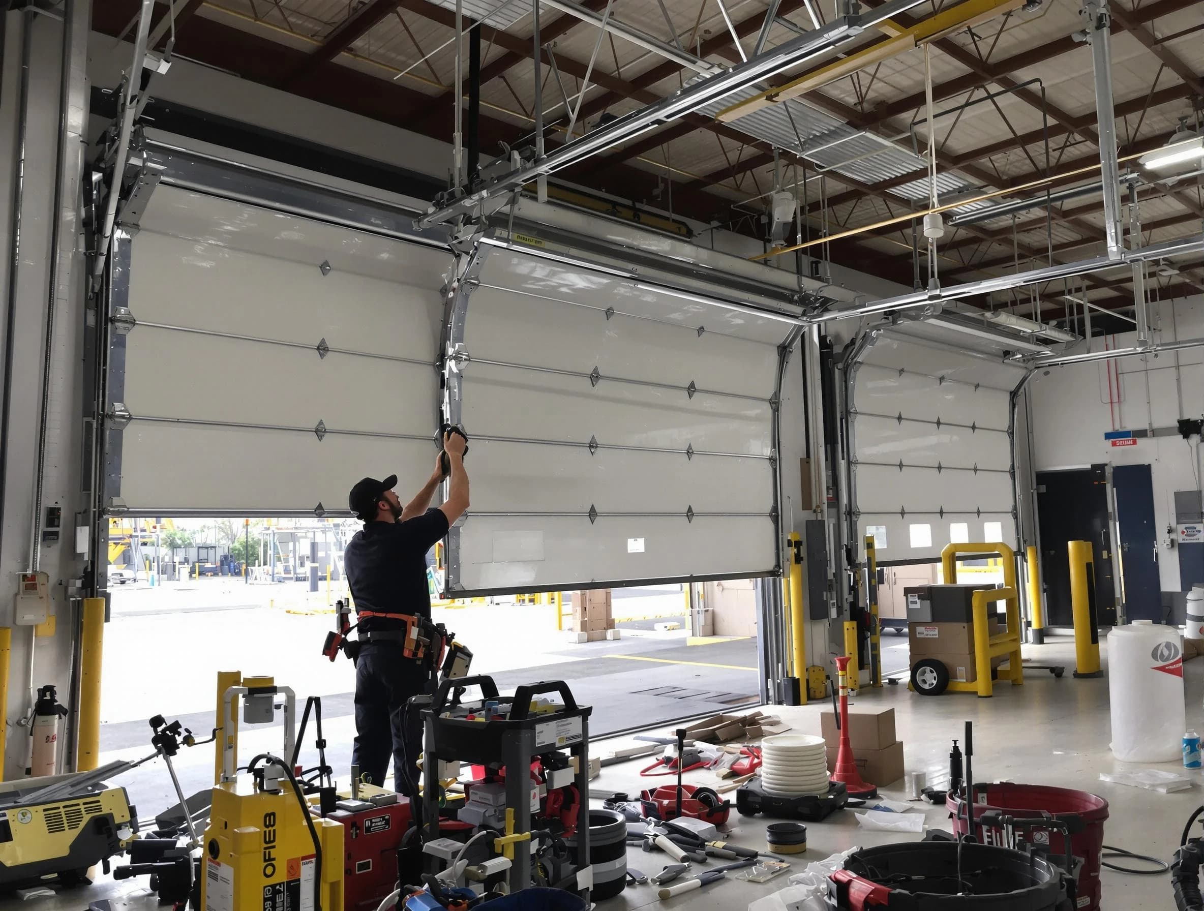 Paterson Garage Door Repair technician performing commercial garage door repair in Paterson