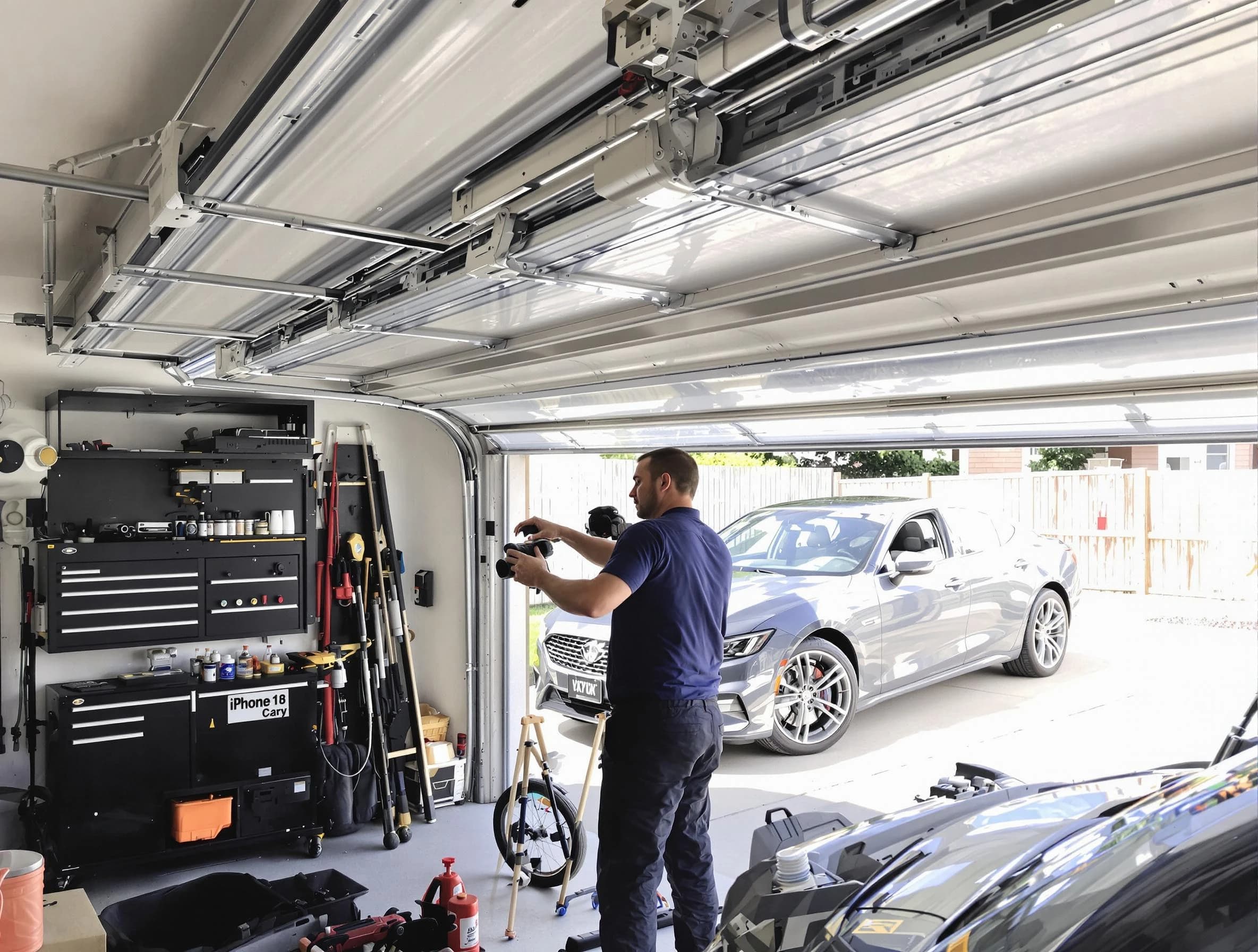 Paterson Garage Door Repair technician fixing noisy garage door in Paterson