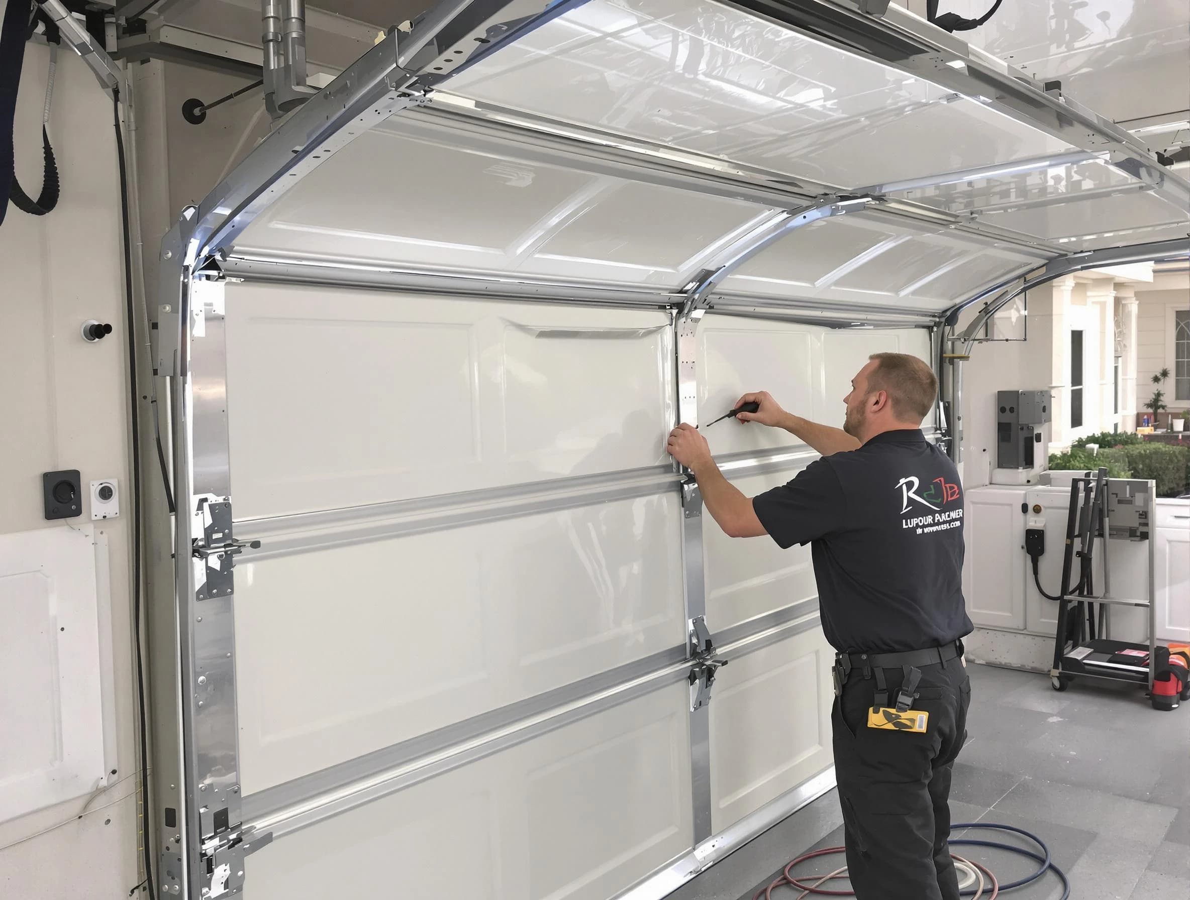 Paterson Garage Door Repair professional performing panel repair in Paterson